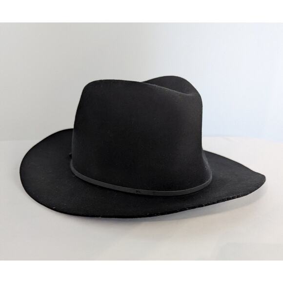 Brixton Accessories - Brixton Black Wesley Fedora Hat Women's Size Medium